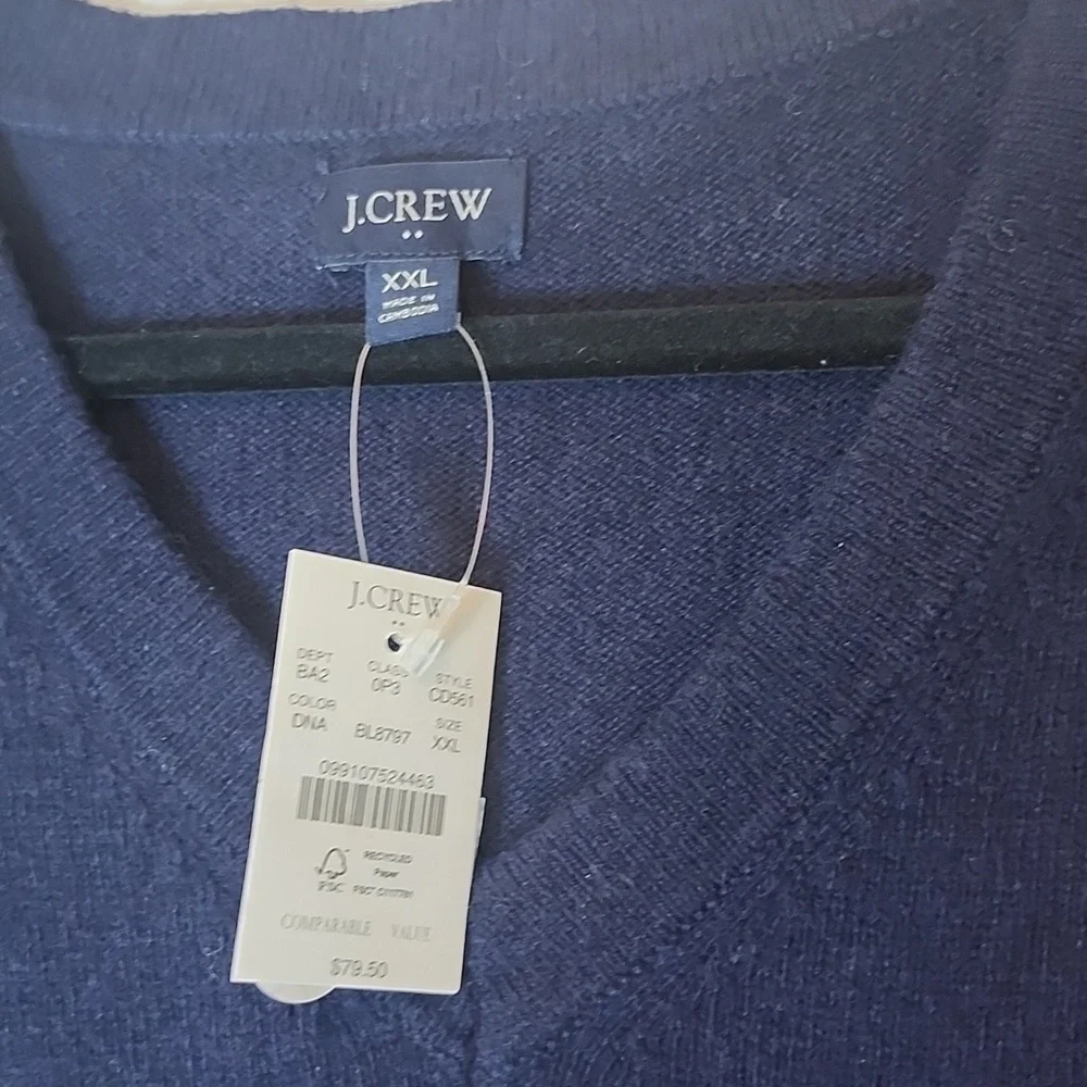 J.crew Men's Black V-Neck Sweater Vest